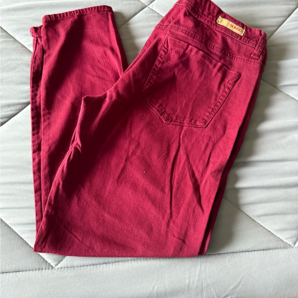 BONGO Burgundy Denim Pants